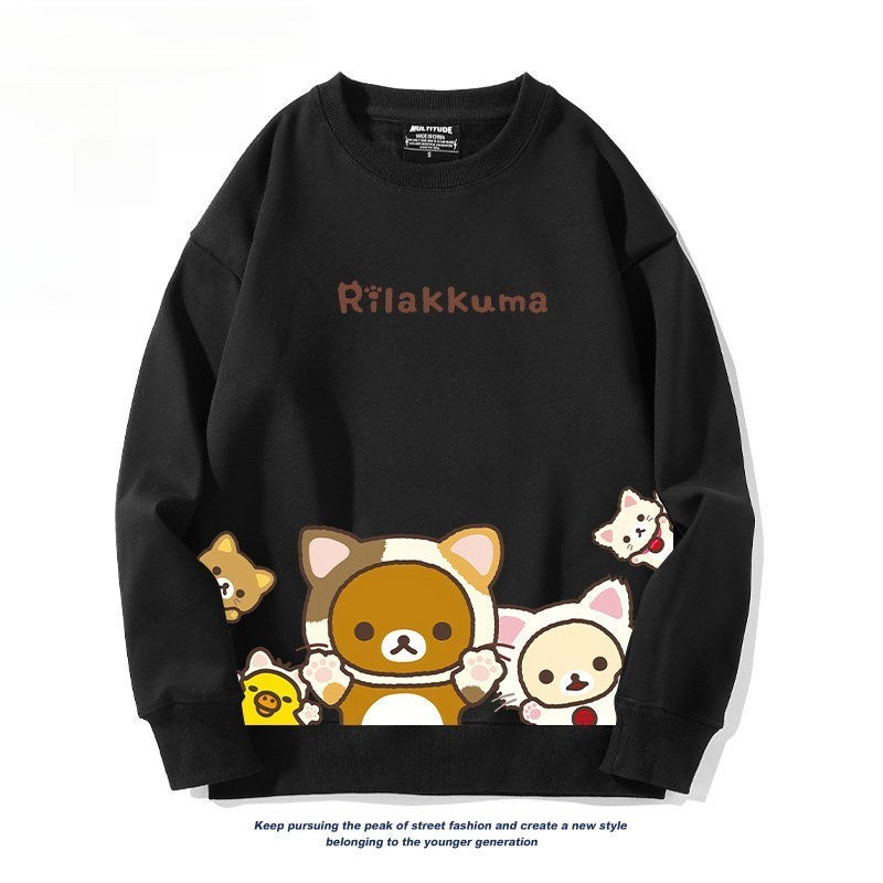 日系拉拉熊 聯名親子情侶裝 圓領長袖