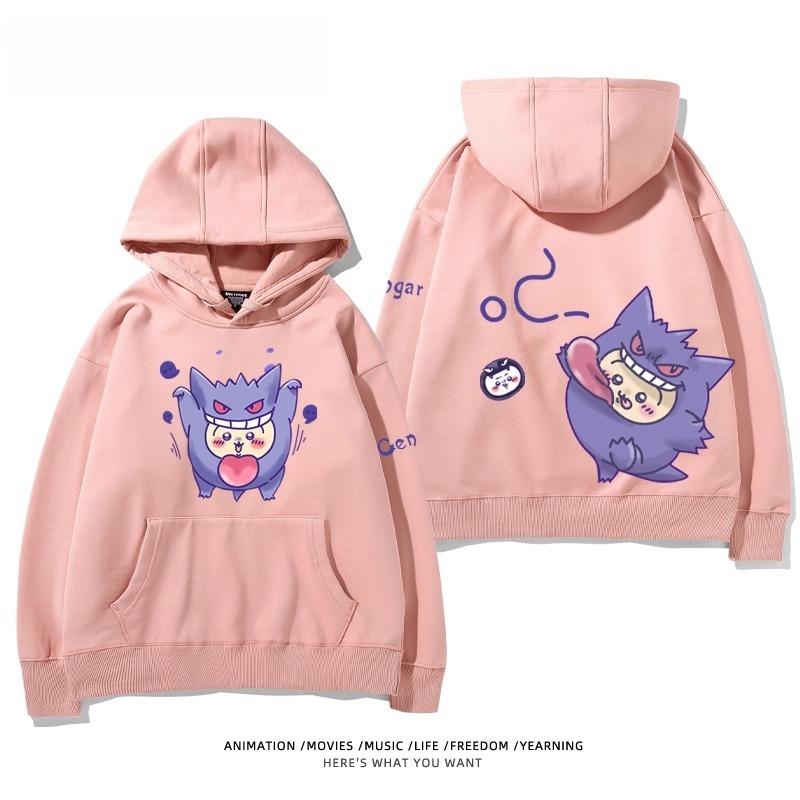 chiikawa X 寶可夢系列 聯名衛衣2025秋冬新款 親子情侶裝連帽衛衣