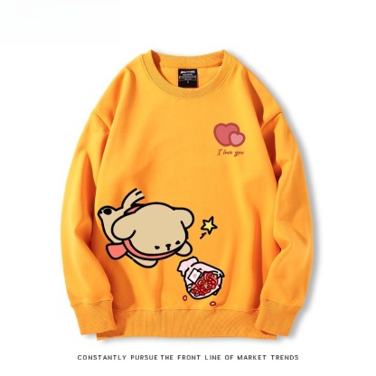 線條小狗 聯名親子情侶裝 圓領長袖