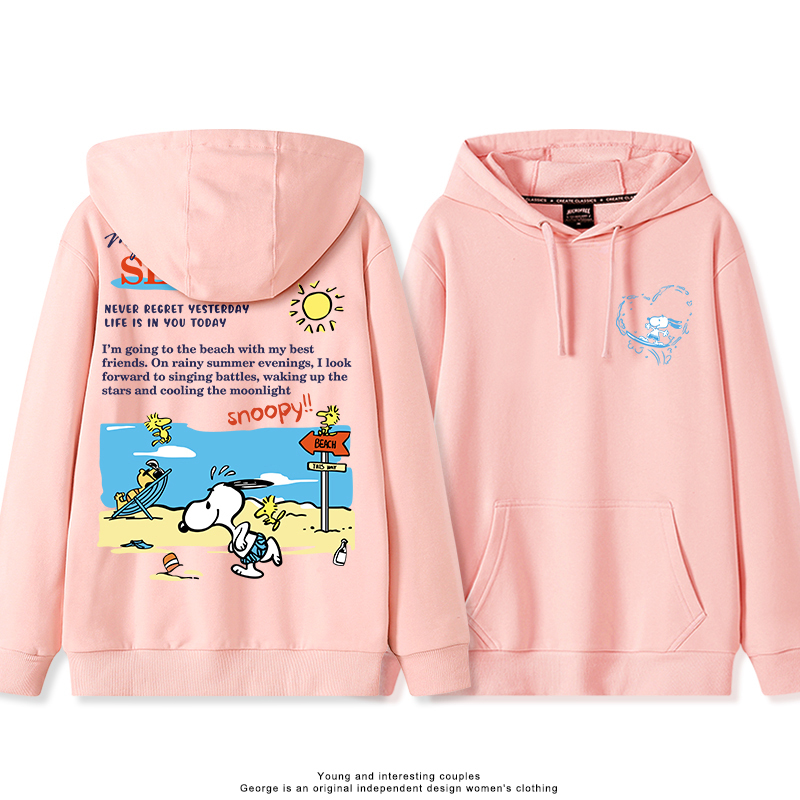 史努比 聯名衛衣2025秋冬新款親子情侶裝連帽衛衣