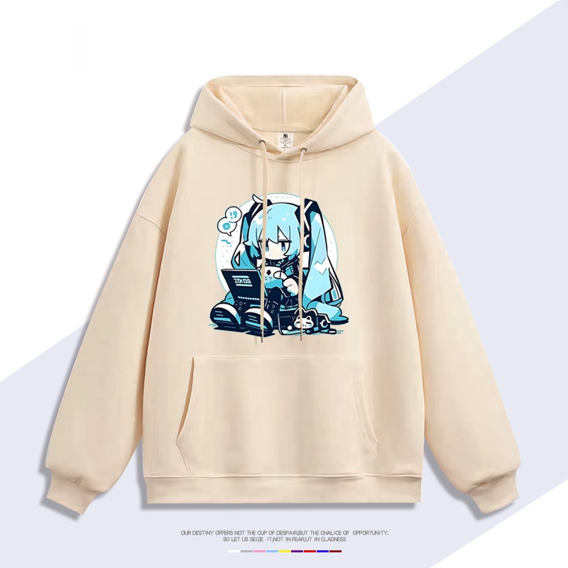 初音未來 聯名衛衣2025秋冬新款 親子情侶裝連帽衛衣