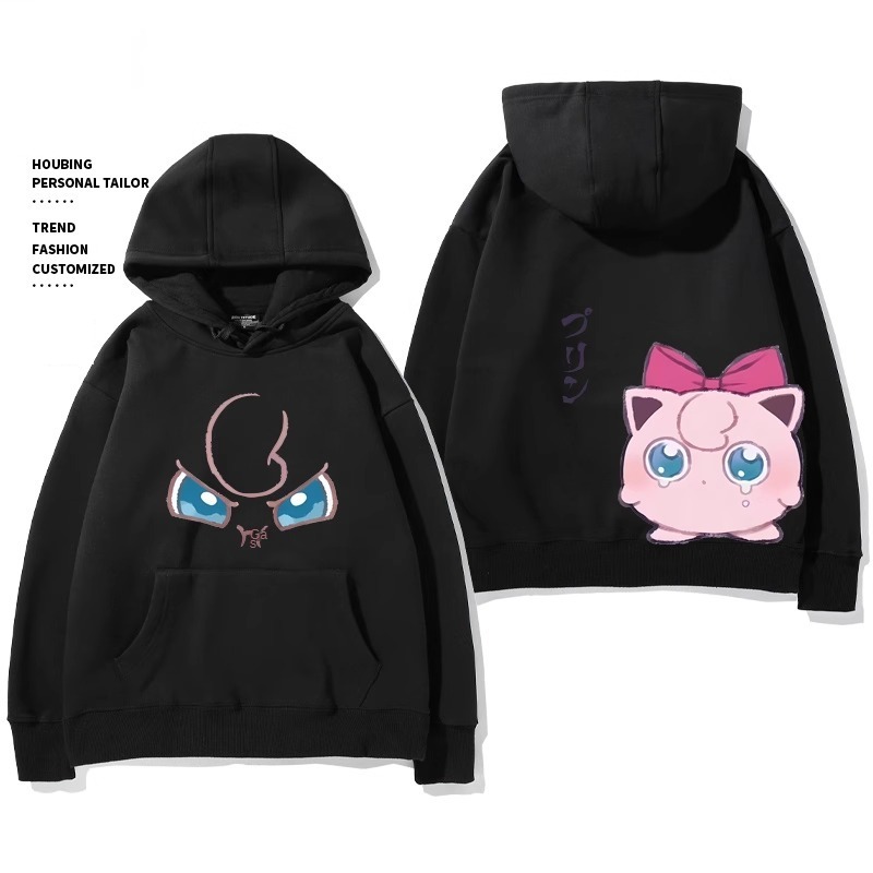 寶可夢 聯名衛衣2024秋冬新款親子情侶裝薄絨款連帽衛衣