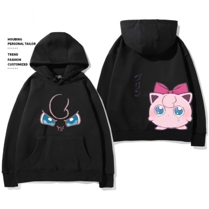 寶可夢 聯名衛衣2024秋冬新款親子情侶裝薄絨款連帽衛衣