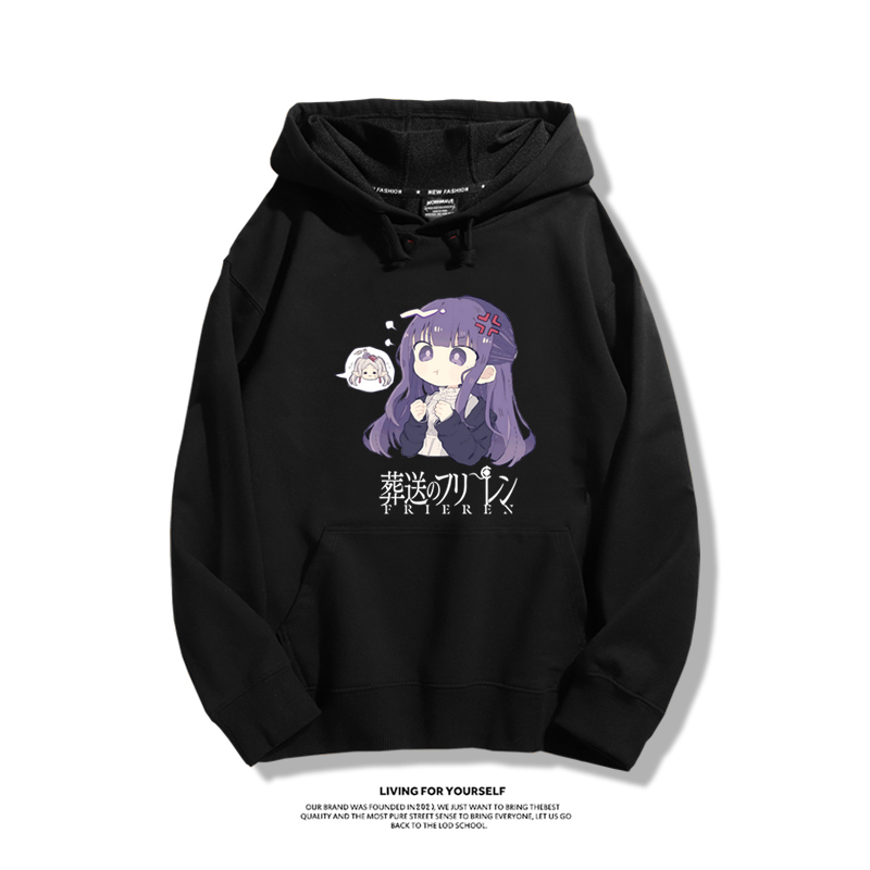 葬送的芙莉蓮聯名衛衣2023秋冬新款親子情侶裝薄絨款連帽衛衣