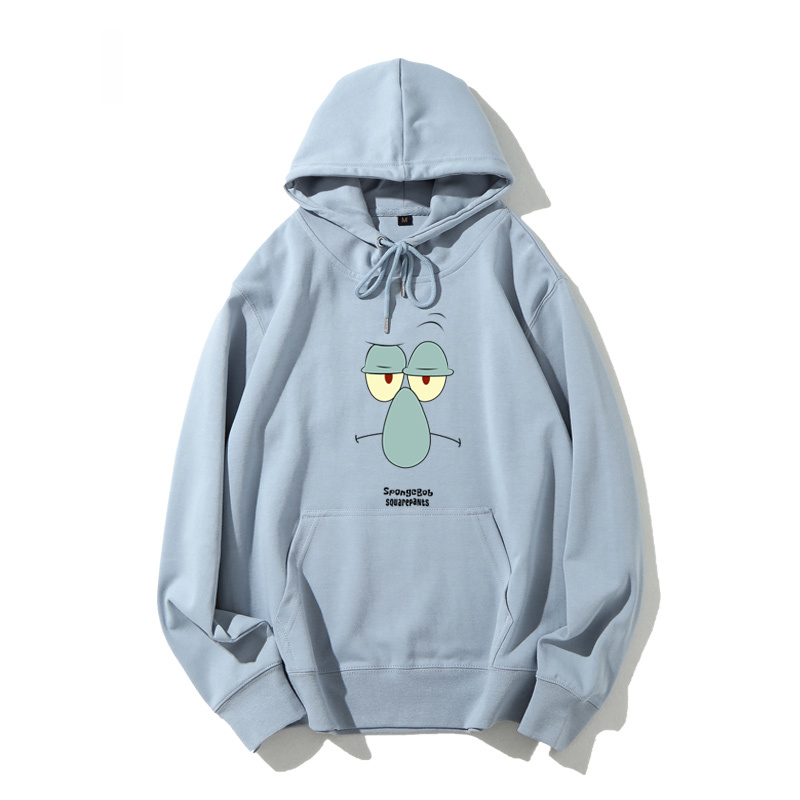 海綿寶寶 聯名衛衣2024秋冬新款親子情侶裝薄絨款連帽衛衣