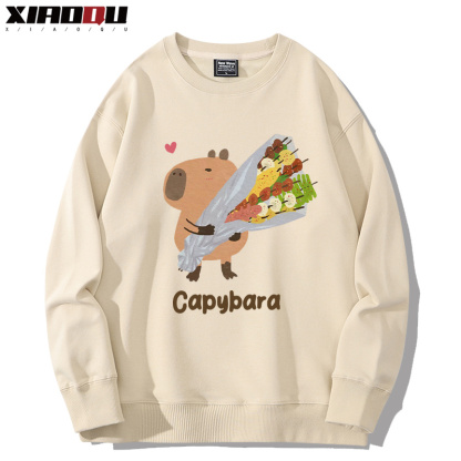 卡皮巴拉 2024親子情侶裝 圓領長袖