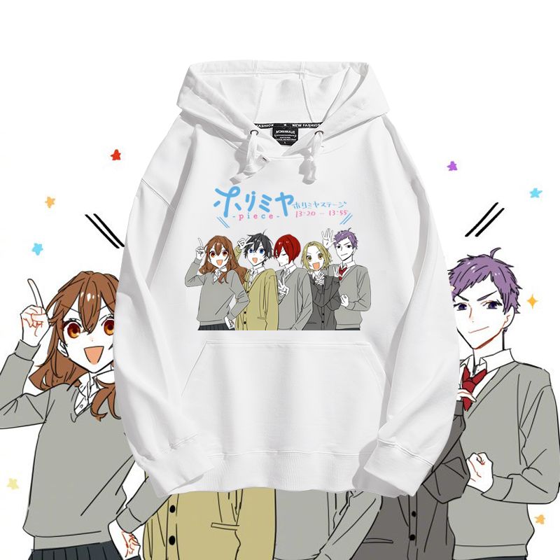 堀與宮村聯名衛衣2023秋冬新款親子情侶裝薄絨款連帽衛衣