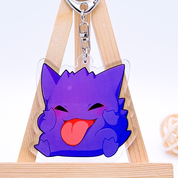 寶可夢繫列 暴萌耿鬼可達鴨超夢亞克力掛件雷丘噴火龍水箭龜掛飾 鑰匙扣