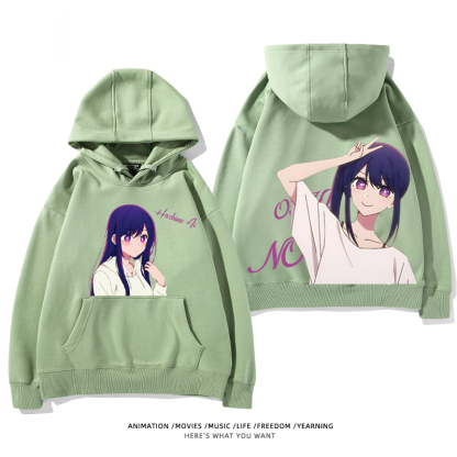 我推的孩子 聯名衛衣2024秋冬新款親子情侶裝薄絨款連帽衛衣