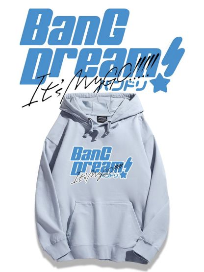 BanG Dream聯名衛衣2024秋冬新款親子情侶裝薄絨款連帽衛衣