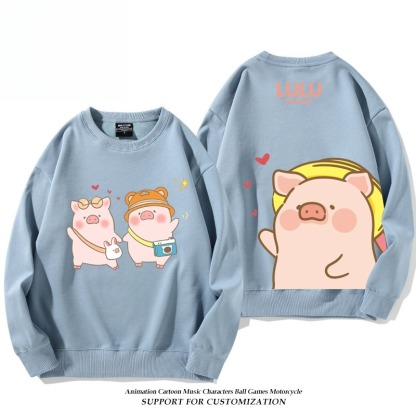 LuLu豬 聯名親子情侶裝 圓領長袖