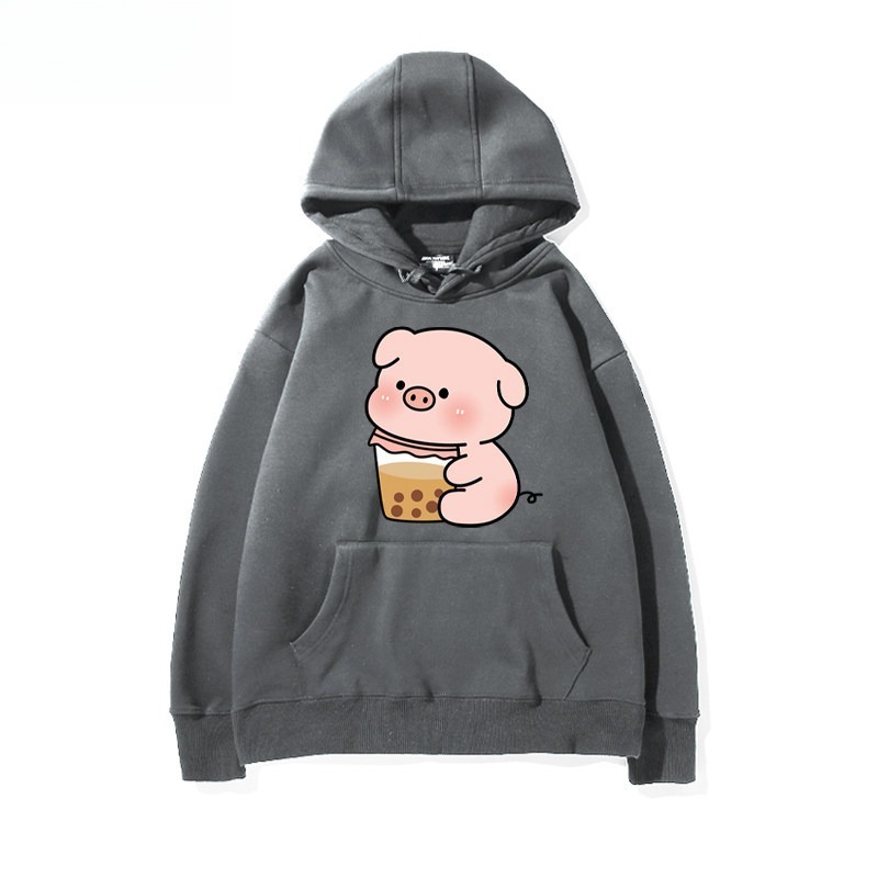LULU豬 聯名衛衣新款 親子情侶裝連帽衛衣