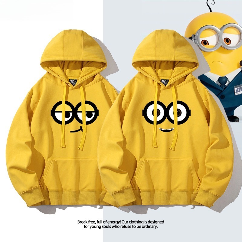 神偷奶爸小黃人新款 親子情侶男女連帽衛衣