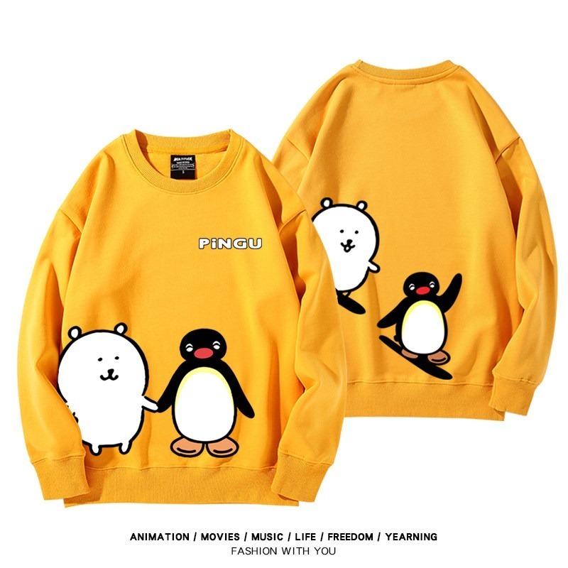 Pingu企鵝家族聯名親子情侶裝 圓領長袖