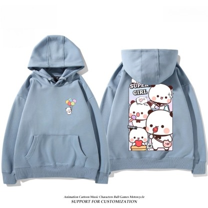 一二布布新款 親子情侶男女連帽衛衣