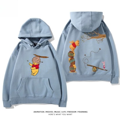 小熊維尼 聯名衛衣2025秋冬新款親子情侶裝連帽衛衣