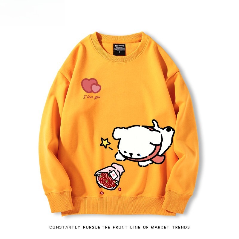 線條小狗 聯名親子情侶裝 圓領長袖