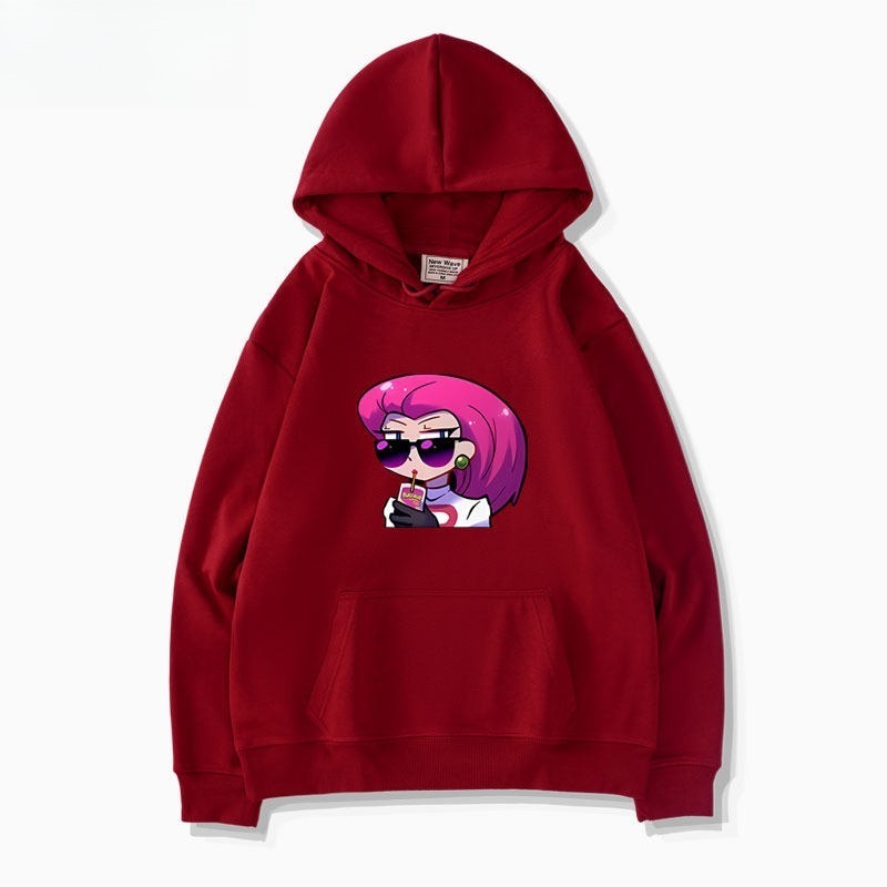 寶可夢火箭隊 聯名衛衣新款 親子情侶裝連帽衛衣