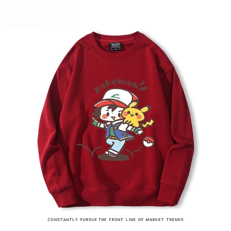 精靈寶可夢Q版 聯名親子情侶裝 圓領長袖