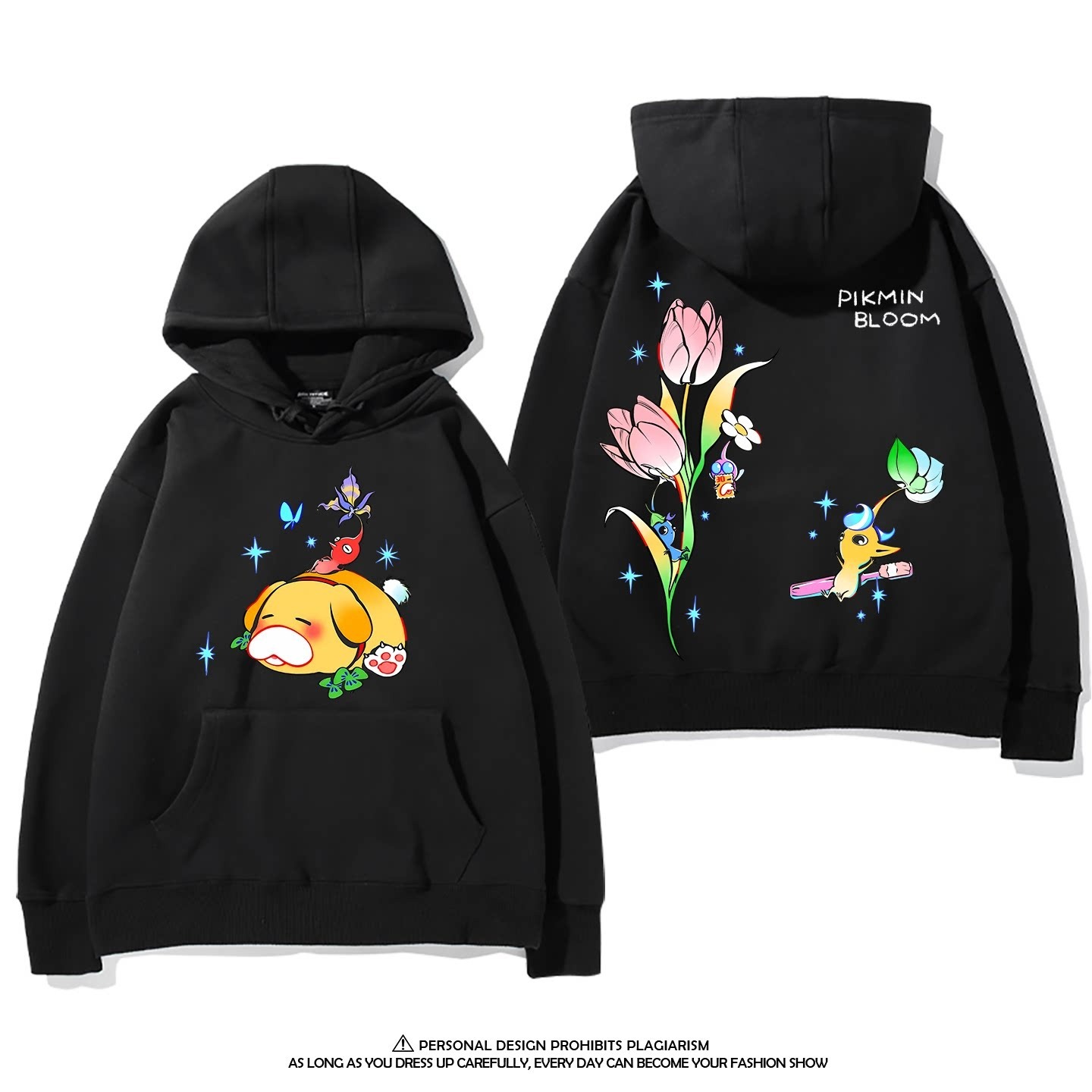 皮克敏PIKMIN4 聯名衛衣新款 親子情侶裝連帽衛衣