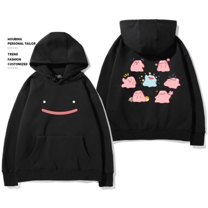 寶可夢 聯名衛衣2024秋冬新款親子情侶裝薄絨款連帽衛衣