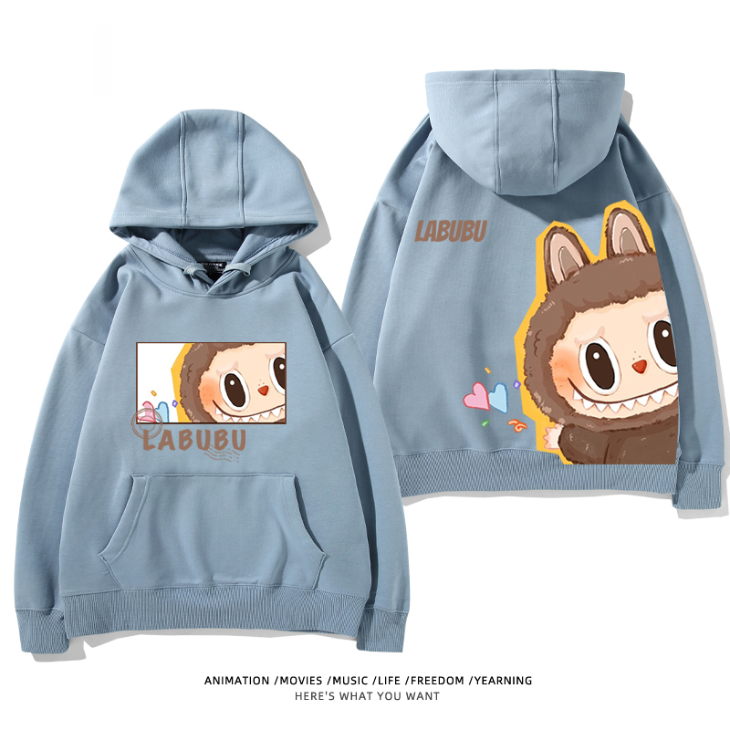 labubu新款 寬鬆百搭 秋冬款 寬鬆連帽衛衣