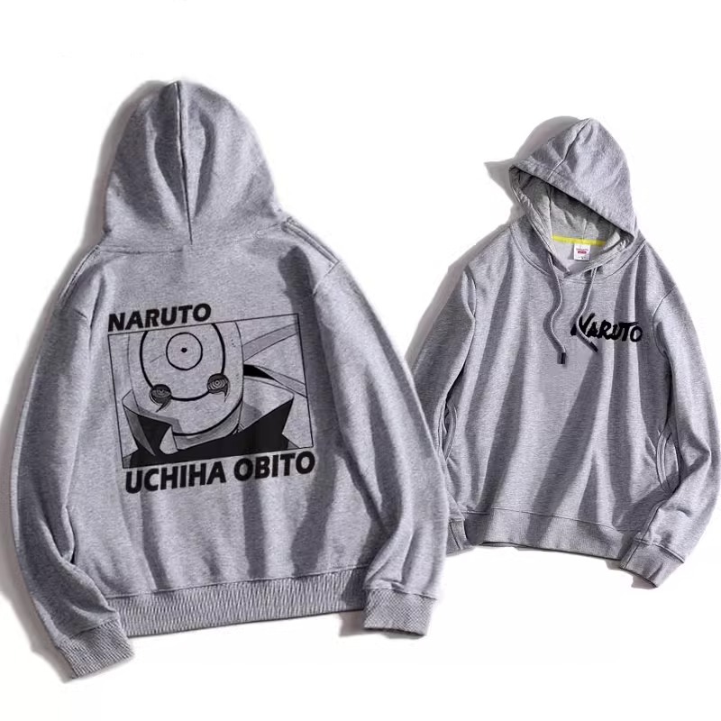 火影忍者聯名衛衣2024秋冬新款親子情侶裝薄絨款連帽衛衣