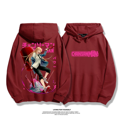 鏈鋸人新款 親子情侶男女款連帽衛衣