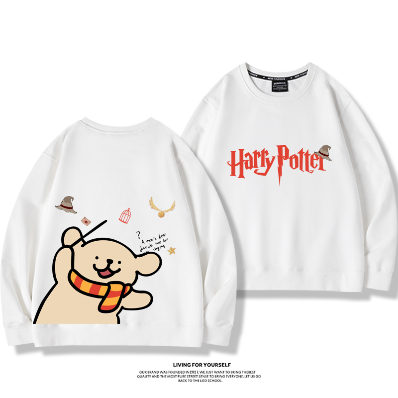 線條小狗2023親子情侶裝 圓領長袖