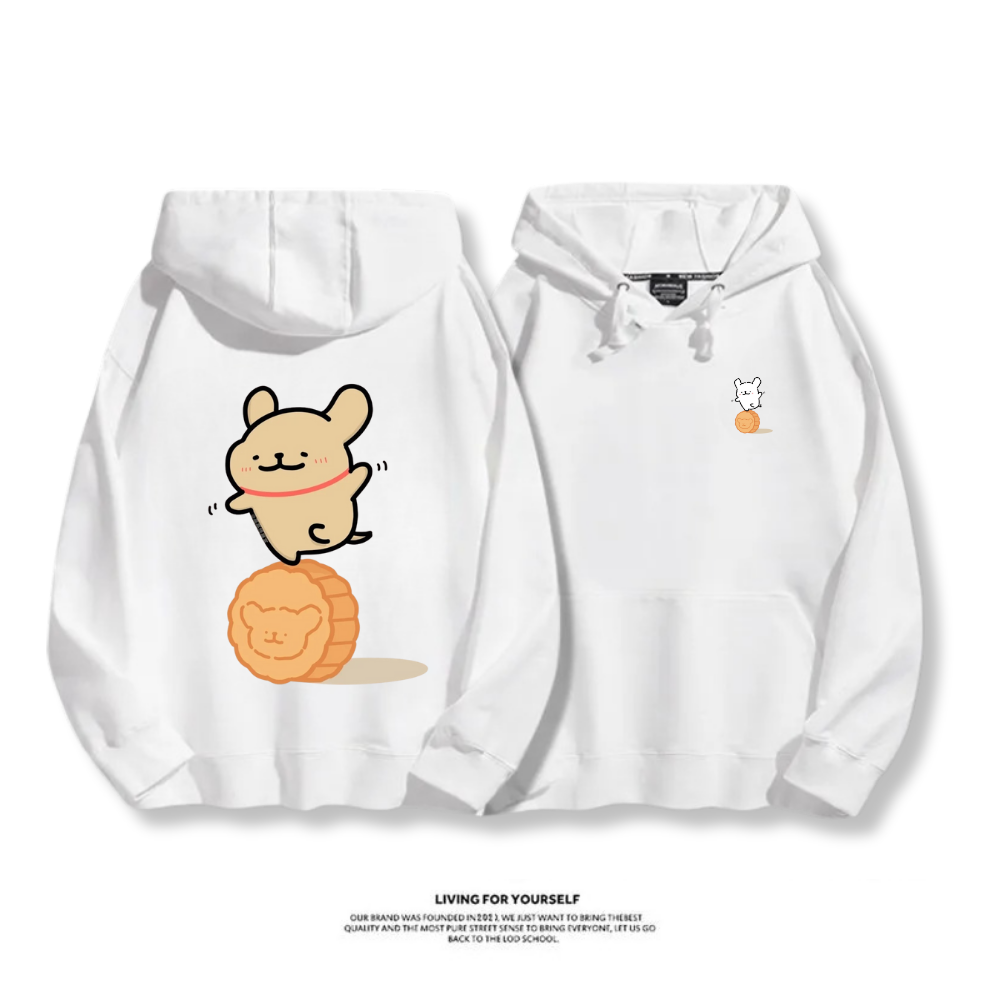 線條小狗 2025秋冬新款 親子情侶男女連帽衛衣