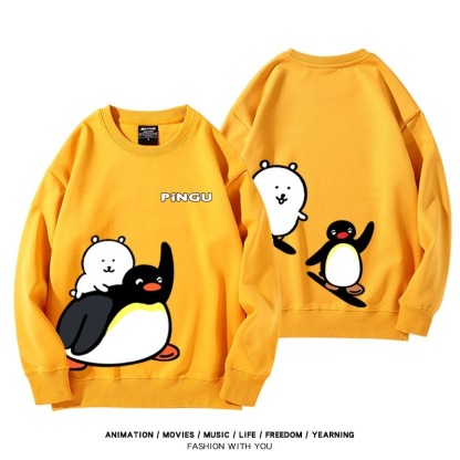 Pingu企鵝家族聯名親子情侶裝 圓領長袖
