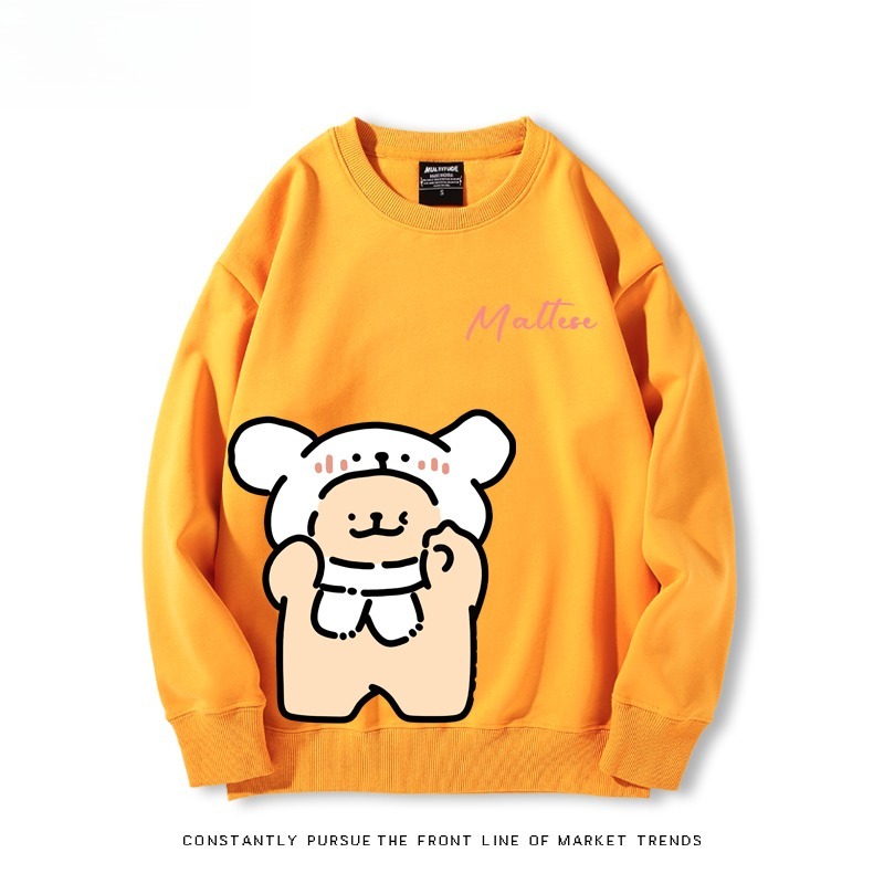 線條小狗 聯名親子情侶裝 圓領長袖