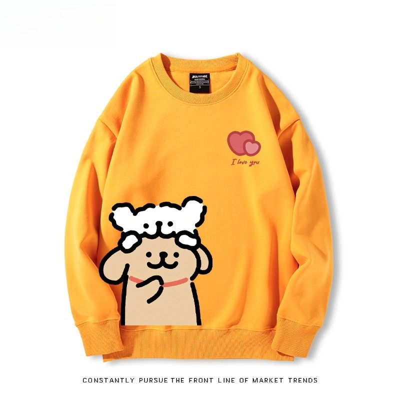 線條小狗 聯名親子情侶裝 圓領長袖