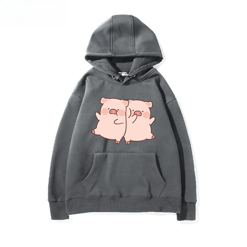 LULU豬 聯名衛衣新款 親子情侶裝連帽衛衣