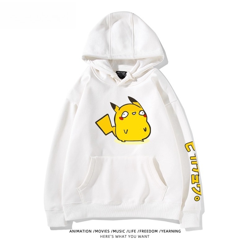 寶可夢Q版搞怪新款 親子情侶男女款連帽衛衣