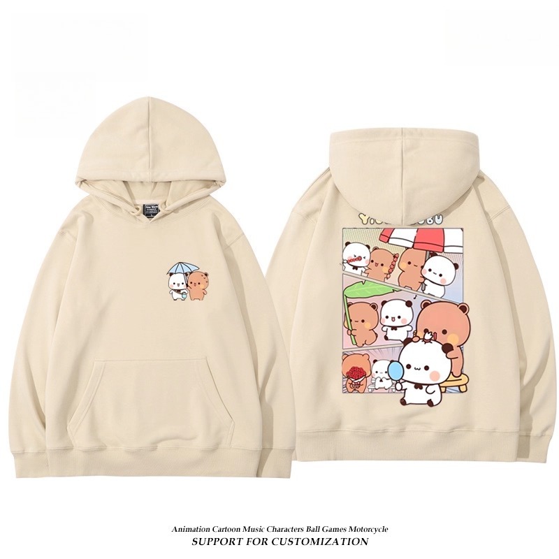 一二布布新款 親子情侶男女連帽衛衣