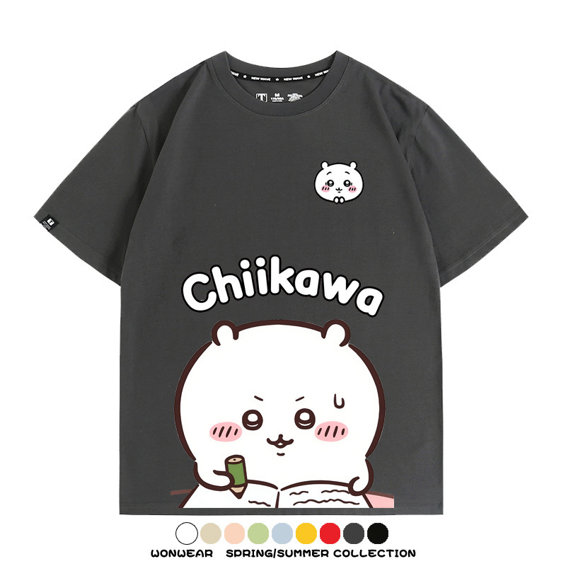 Chiikawa日系萌系吉伊卡哇可愛小八烏薩奇聯名短袖夏男T恤衫