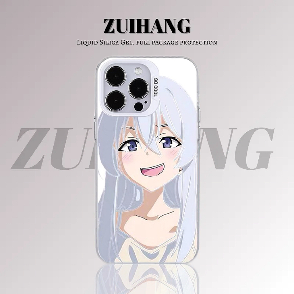 動漫彩銀線條漸變防摔手機殼