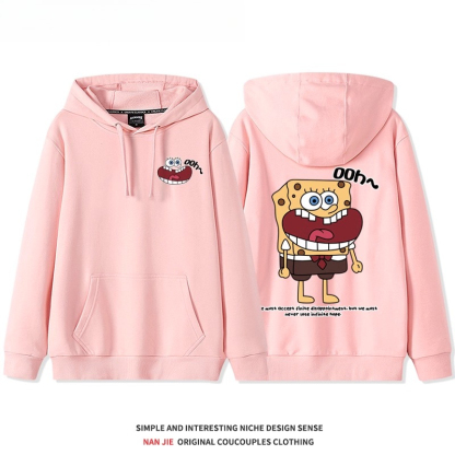 海綿寶寶 聯名衛衣2025秋冬新款親子情侶裝連帽衛衣
