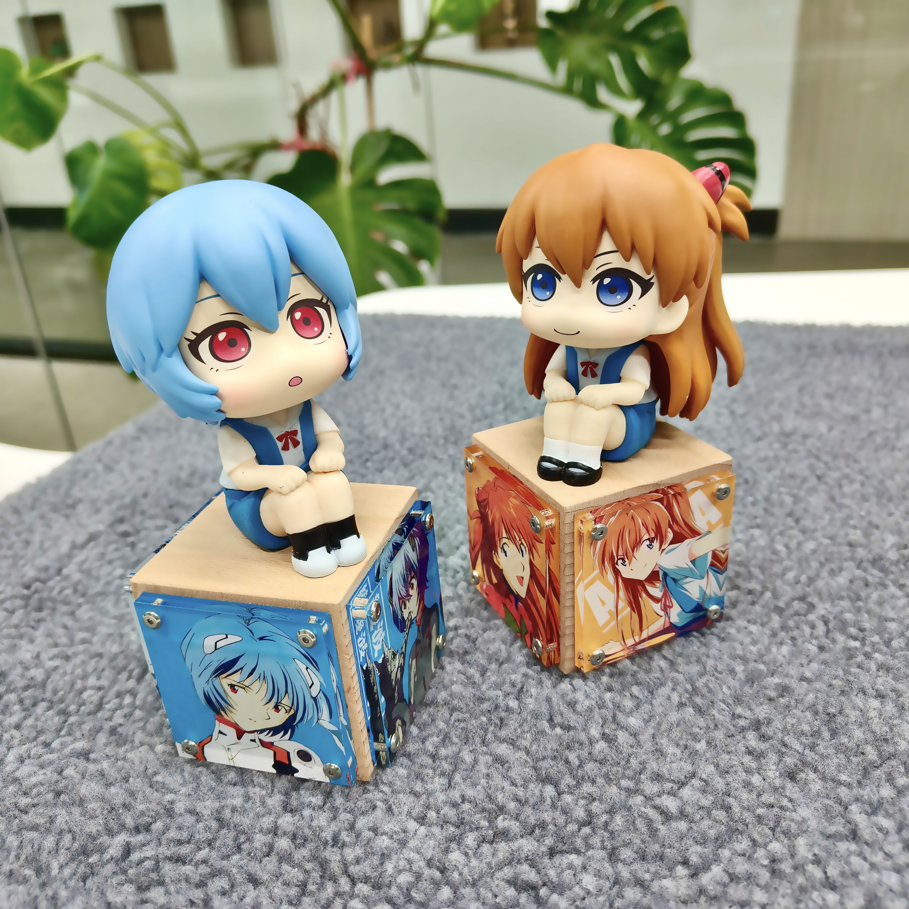 Look up EVA 綾波麗明日香Q版手辦 磁吸底座