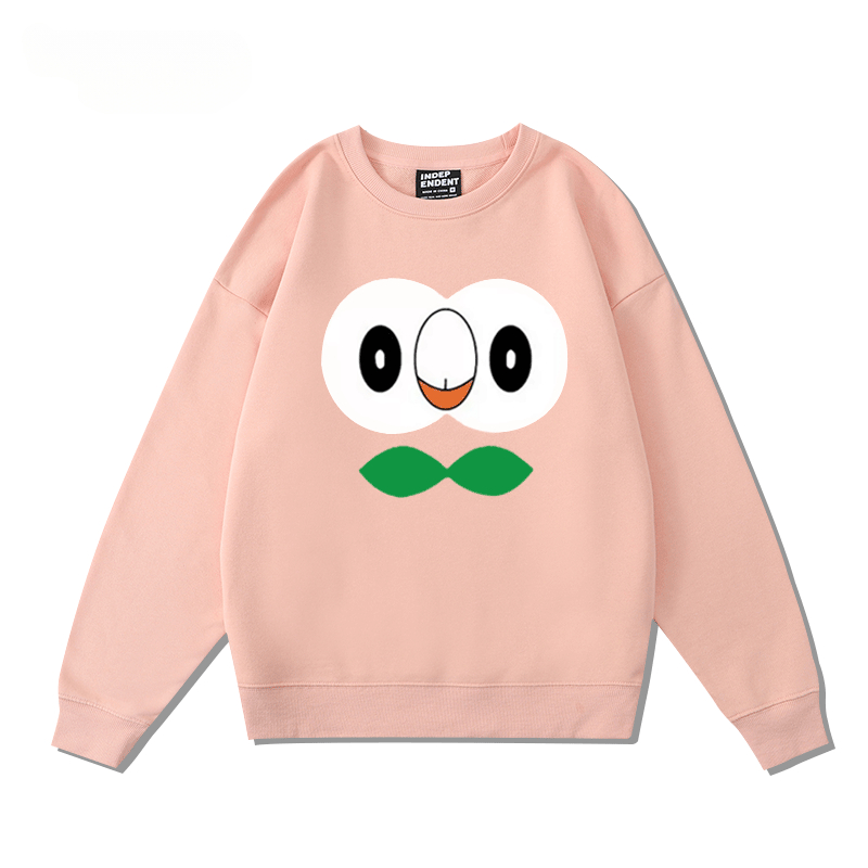 精靈寶可夢木木梟火斑喵 2024親子情侶裝 圓領長袖