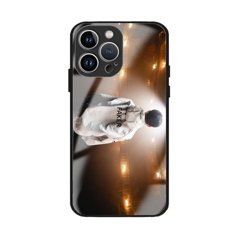 Faker五冠王新款高清全包防摔玻璃殼