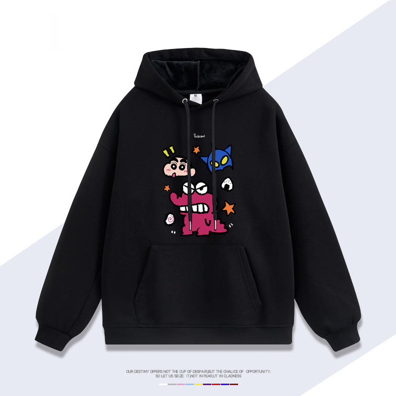 蠟筆小新 聯名衛衣2025秋冬新款 親子情侶裝連帽衛衣