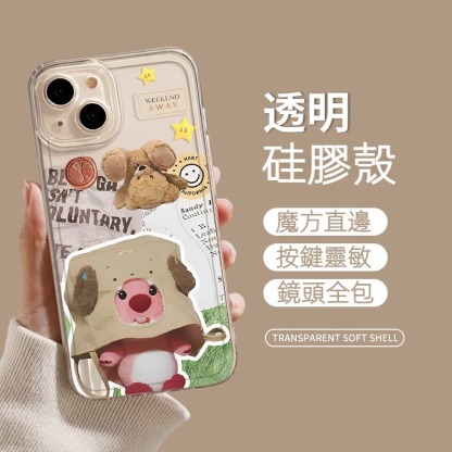 蘋果 系列小海狸 透明防摔軟殼