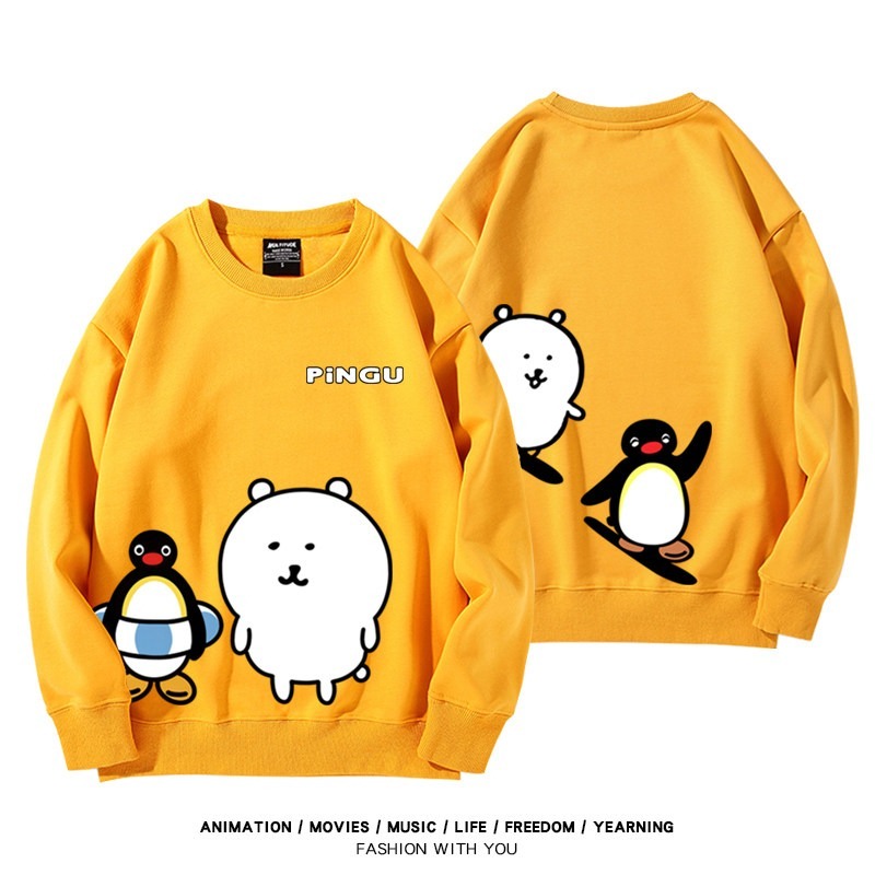 Pingu企鵝家族聯名親子情侶裝 圓領長袖