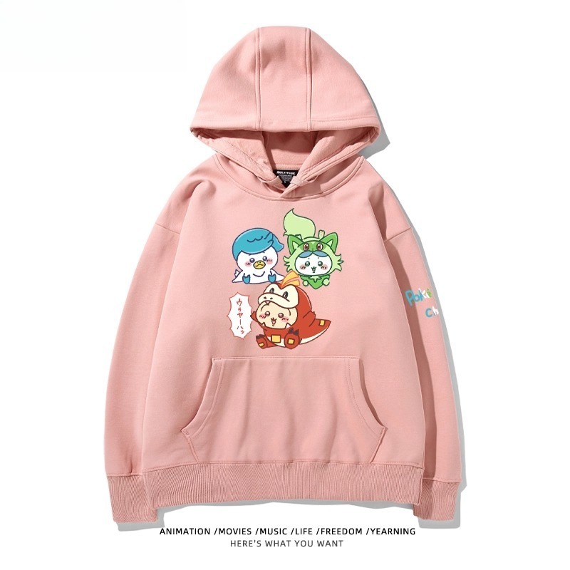 chiikawa X 寶可夢系列 聯名衛衣2025秋冬新款 親子情侶裝連帽衛衣