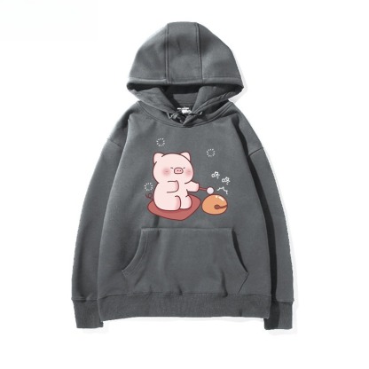 LULU豬 聯名衛衣新款 親子情侶裝連帽衛衣
