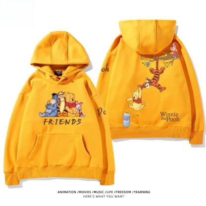 小熊維尼 聯名衛衣2025秋冬新款親子情侶裝連帽衛衣