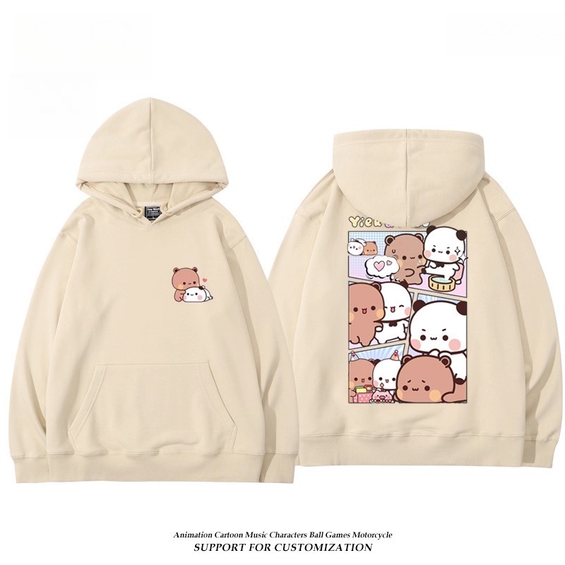 一二布布新款 親子情侶男女連帽衛衣