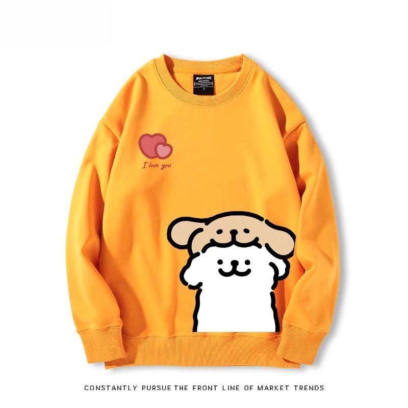 線條小狗 聯名親子情侶裝 圓領長袖